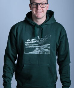 Hoodie Für immer Weserstadion Print Grün