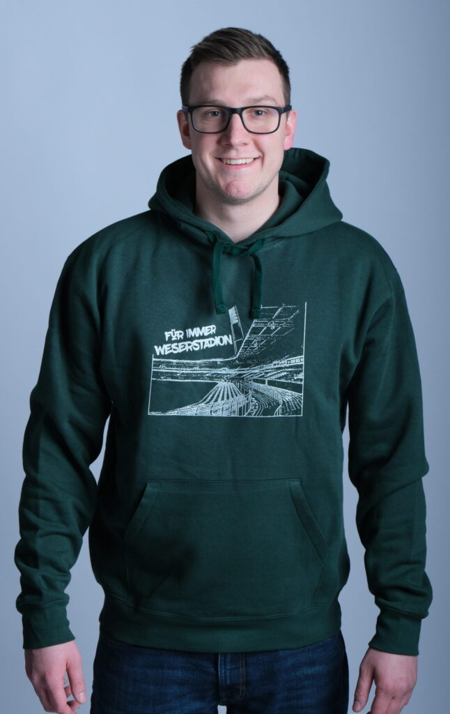 Hoodie Für immer Weserstadion Print Grün